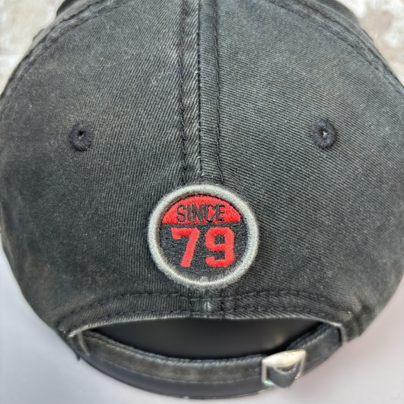 ESPN Hat Cap Strap Back Mens One Size Black Red Embroidered Dad Cap Baseball - Picture 4 of 9